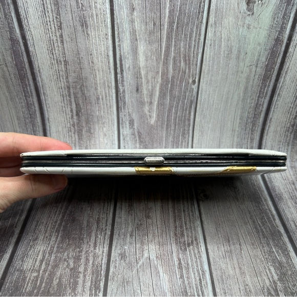 PLAYBOY Vintage Y2K Clutch/ Long Wallet Playboy Bunny White Gold VTG RARE - Picture 6 of 15